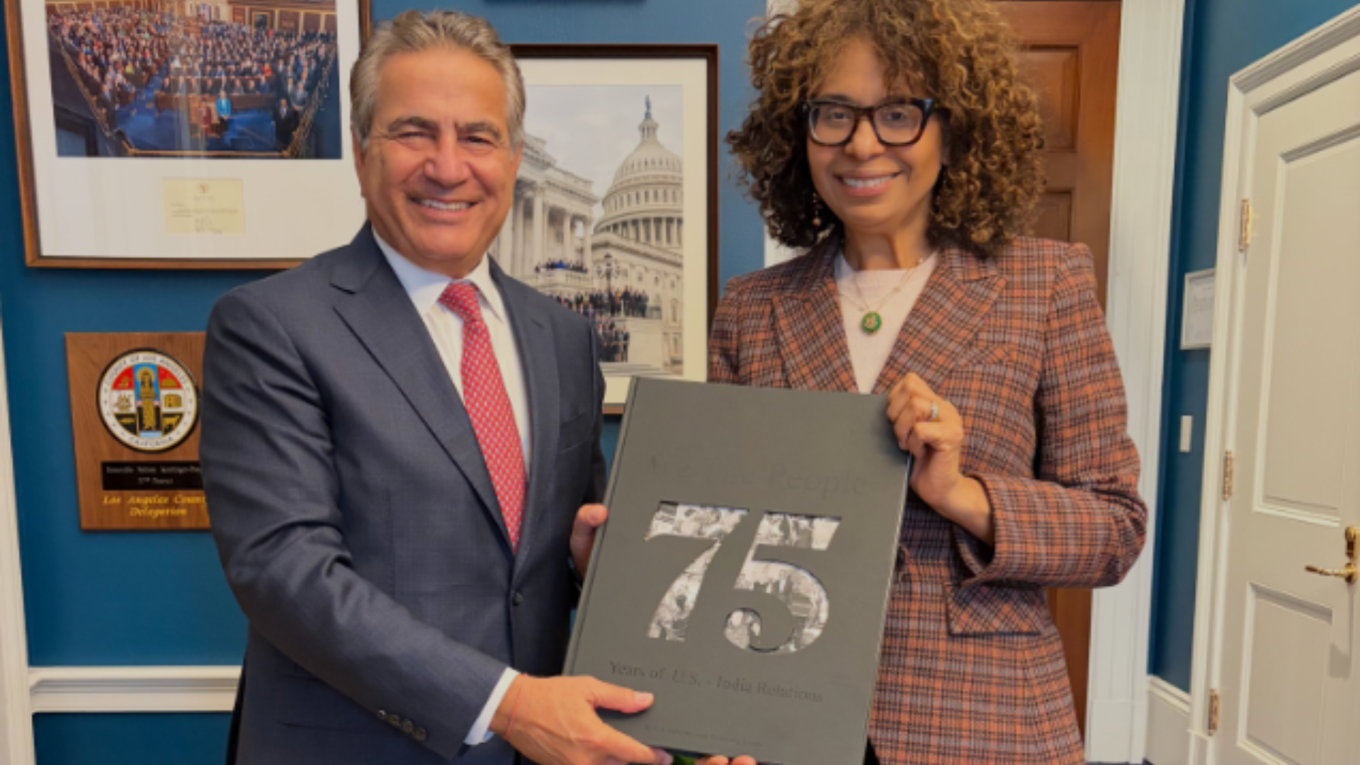 Strengthening U.S.-India Ties Dr. Mukesh Aghi Meets Congresswoman Sydney Kamalger Dove