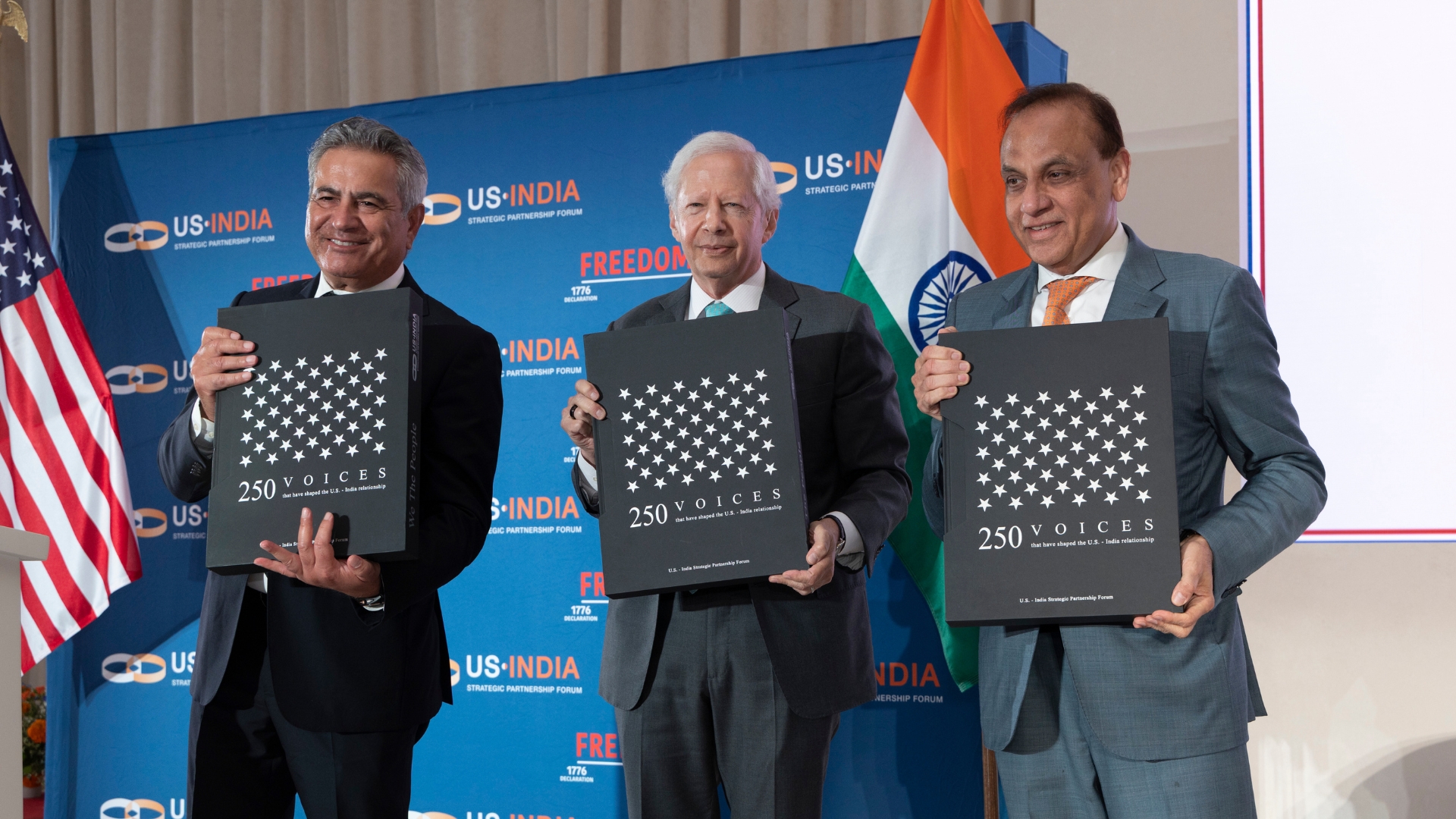 USISPF Launches The Second Edition of Its Coffee Table Book We the People A Tribute to the 250 Voices that Shaped U.S.–India Relations at the IX Leadership Summit in Washington, D.C.