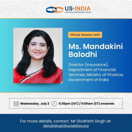 Virtual Session with Ms. Mandakini Balodhi, Director (Insurance), Department of Financial Services, Ministry of Finance